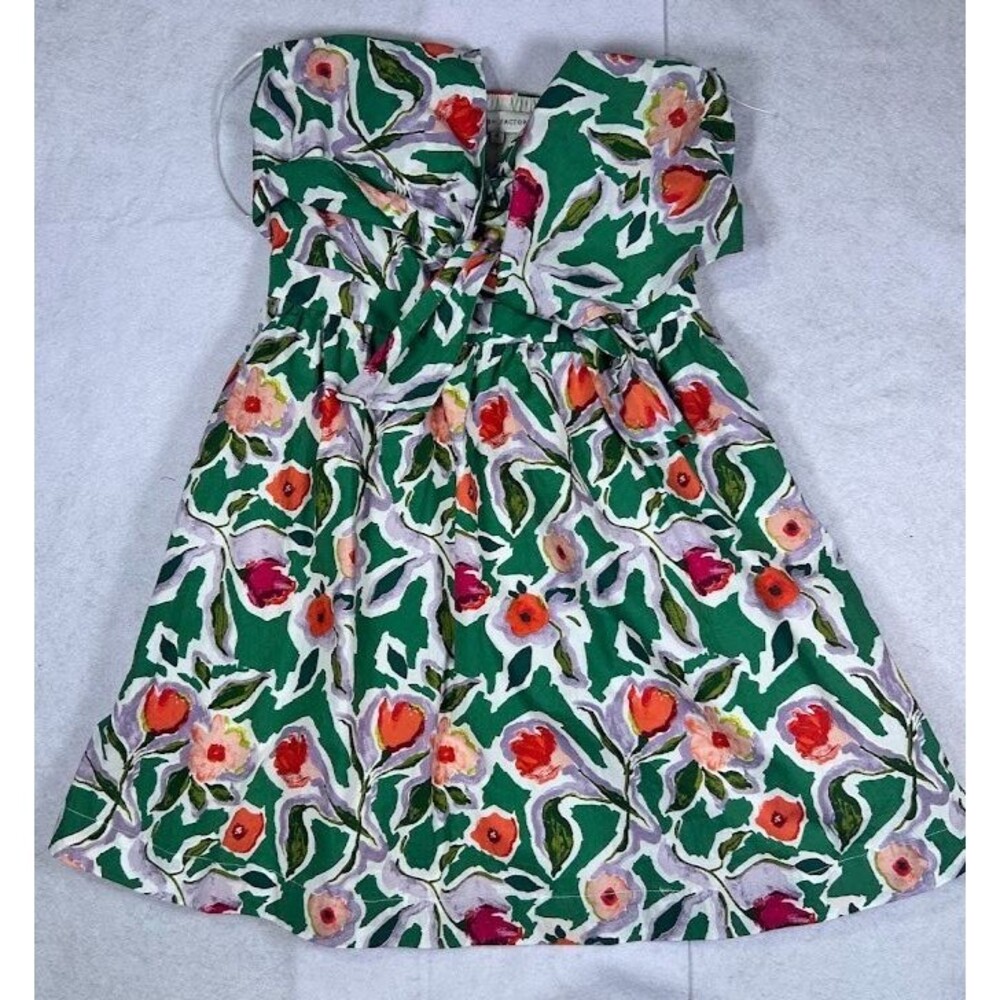 English Factory Women's Green Floral Tie Front Halter Mini Dress M New ($130)